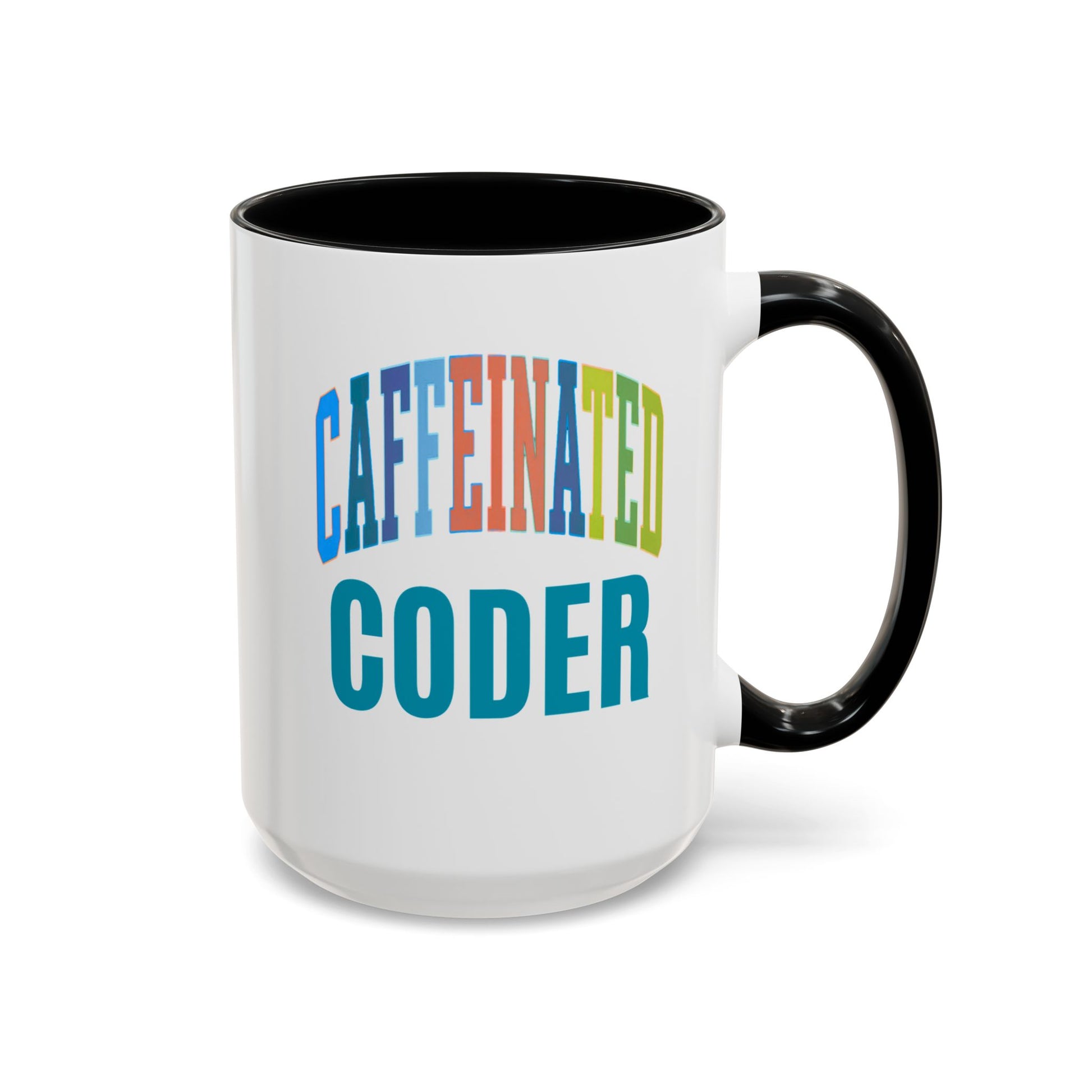Caffeinated Coder Ceramic Coffee Mug for Medical Coders, Healthcare Gift - Pepper Rose Prints
