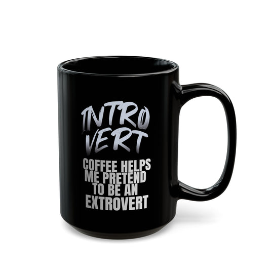 Fun Introvert Coffee Mug, 15oz Mental Health Cup - Pepper Rose Prints